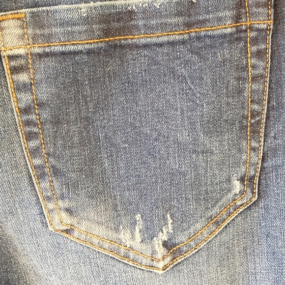 Preloved Made in Italy Men's Blue Denim Distressed Jeans - Size 42, Authentic - Picture 13 of 17